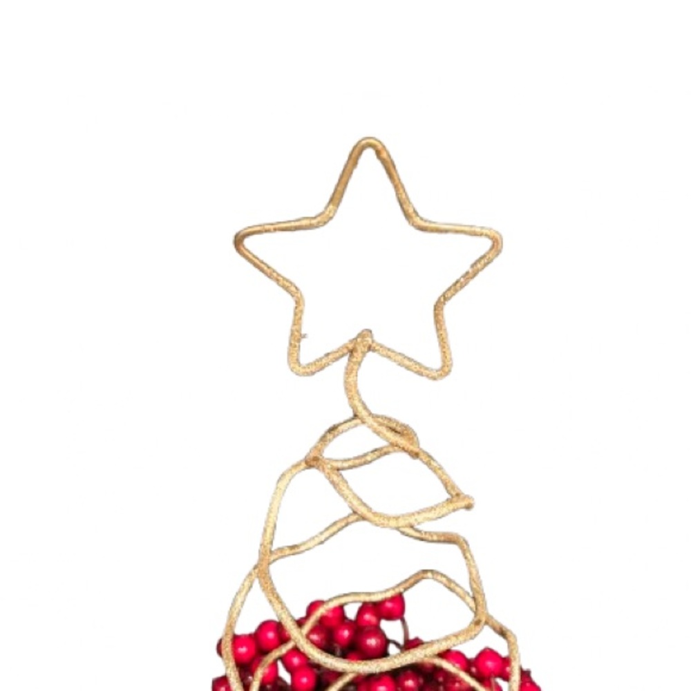 Christmas / Holidays Gold and Red Table Star Ornament - Picture 3 of 3